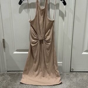 Alexander Wang Vintage Twist Halter Mini Dress BEIGE
